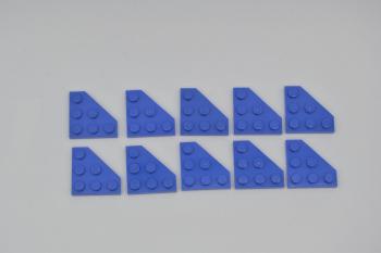 Preview: LEGO 10 x Ecke Flügel Platte 3x3 blau blue wedge wing plate 2450 4609330