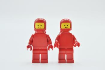 Preview: LEGO 2 x Figur Minifigur Classic Space rot Airtank red sp127 aus Set 926