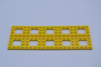 Preview: LEGO 10 x Platte m. Aussparung gelb Yellow Plate Mod. 4x4 with 2x2 Cutout 64799