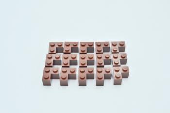 Preview: LEGO 15 x Eckstein Winkel rotbraun Reddish Brown Basic Brick 2x2 Corner 2357