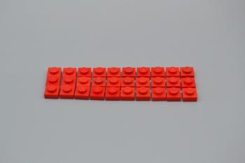 Mobile Preview: LEGO 30 x Basisplatte 1x1 rot red basic plate 3024 302421