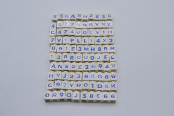 Preview: LEGO 100 Stück City Buchstaben Zahlen Satzzeichen 1x1 weiß 3005