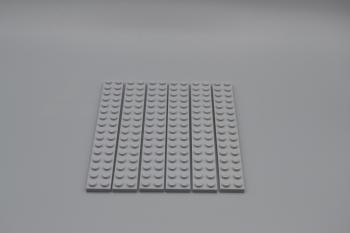 Preview: LEGO 6 x Basisplatte neuhell grau Light Bluish Gray Basic Plate 2x16 4282