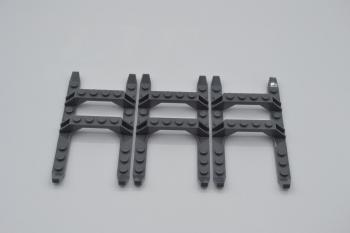 Preview: LEGO 3 x Kufe neues dunkelgrau Dark Bluish Gray Helicopter Sled Rails 12x6 30248