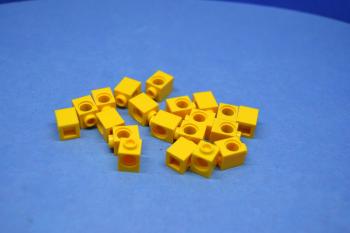 Preview: LEGO 20 x Lochstein Lochbalken gelb Yellow Technic Brick 1x1 with Hole 6541 