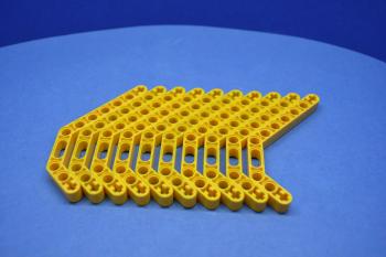 Preview: LEGO 10 x Technik Liftarm gebogen 45° dick 1x11 gelb 32009 411199 technic 