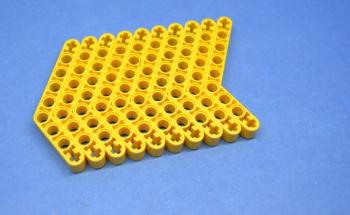 Preview: LEGO 10 x Liftarm gelb Yellow Technic Liftarm Modified Bent Thick 1x9 6-4 6629