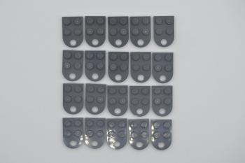 Preview: LEGO 20 x AnhÃ¤ngerplatten neues dunkelgrau Dark Bluish Gray Plate 3x2 Hole 3176