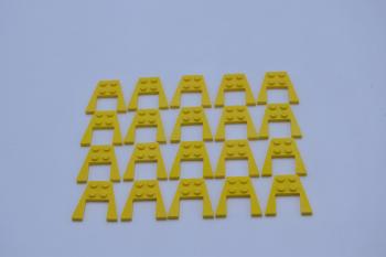 Preview: LEGO 20 x FlÃ¼gel Keilplatte mit Aussparung gelb Yellow Wedge Plate 4x4 43719