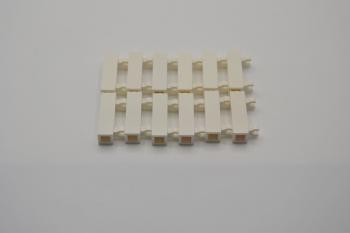 Preview: LEGO 12 x TÃ¼rangel Halterung weiÃŸ White Brick Mod. 1x1x3 2 Clips Hollow 60583b