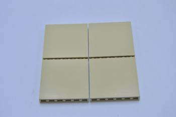 Preview: LEGO 4 x Paneele Mauer Wand Element beige Tan Panel 1x6x5 59349