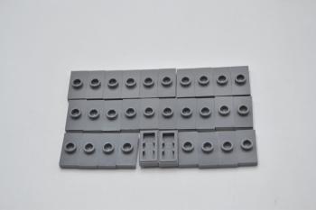 Preview: LEGO 30 x Platte m. Noppe neues dunkelgrau Dark Bluish Gray Plate 1x2 Stud 15573