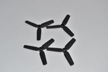 Preview: LEGO 4 x Rotor schwarz Black Propeller 3 Blade 9 Diameter Center Recessed 15790 