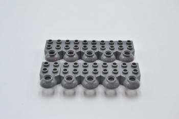 Preview: LEGO 10 x Rotationsgelenk neues dunkelgrau Dark Bluish Gray Technic Brick 48170