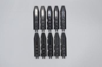 Preview: LEGO 10 x Propeller schwarz Black Hinge Plate 1x8 Rounded Plate Underside 30407