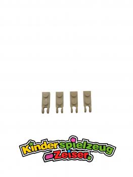 Preview: LEGO 4 x Gelenkschanier beige Tan Hinge Plate 1x2 2 Fingers 9 Teeth 44302a