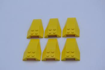 Preview: LEGO 6 x Keilstein Cockpit gelb Yellow Wedge 6x4 Triple Curved 43712