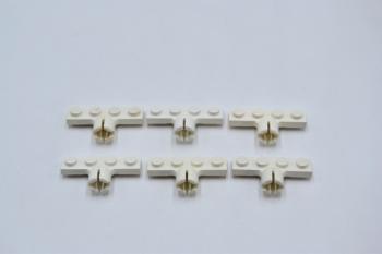 Preview: LEGO 6 x Kupplung weiÃŸ White Plate Modified 1x4 Tow Ball Socket Short 8mm 3183b