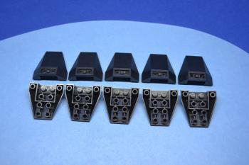 Preview: LEGO 10 x FlÃ¼gel schwarz Black Wedge 4x4 Triple Inv. Connections 2 Studs 4855