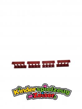 Preview: LEGO 4 x Spindelzaun Zaun Absperrung rot Red Fence 1x4x2 Spindled 2 Studs 30055