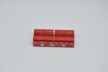 Preview: LEGO 4 x Bogensteine rot Red Slope Curved 2x4x1 1/3 Four Recessed Studs 6081