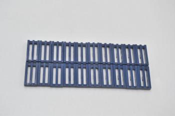 Preview: LEGO 20 x Gitterfliese dunkelblau Dark Blue Tile 1x2 Grille Bottom Groove 2412b