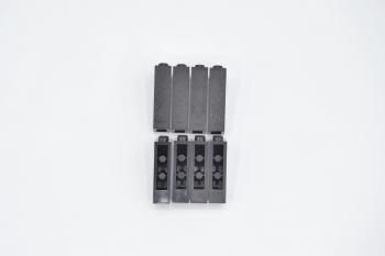 Preview: LEGO 8 x Stein Säule schräg 1x2x3 negativ schwarz black roof tile 2449 244926