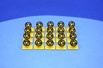 Preview: LEGO 20 x Lenkrad gelb Yellow Vehicle Steering Stand 1x2 Steering Wheel 3829c01