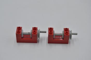 Preview: LEGO 2 x Seilwinde Trommel Rolle rot Red String Reel Winch 2x4x2 73037