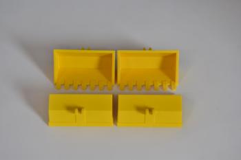 Preview: LEGO 4 x Baggerschaufel gelb Yellow Vehicle Digger Bucket 7 Teeth 3x6 30394