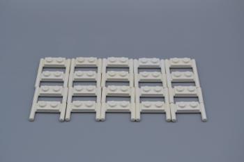 Preview: LEGO 20 x Platte Griff Stange weiÃŸ White Plate Modified 1x2 Bar Handles 3839b