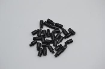 Preview: LEGO 30 x Technic Rasterscharnier schwarz black fric stump with cross hole 30552