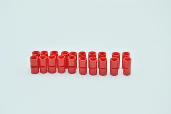 Preview: LEGO 20 x Verbinder rot Red Technic Pin Connector Round 2L with Slot 62462