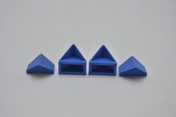 Preview: LEGO 4 x Dachstein SchrÃ¤gstein blau Blue Slope 45 2x1 Double Inverted 3049b