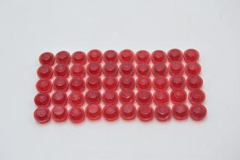 Preview: LEGO 50 x Rundplatte Rundstein transparent rot Trans-Red Plate Round 1x1 4073