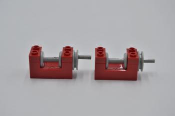 Preview: LEGO 2 x Seilwinde Trommel Rolle rot Red String Reel Winch 2x4x2 73037