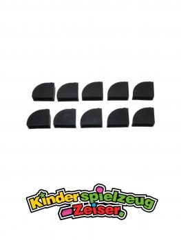 Preview: LEGO 10 x Bogenstein Rundstein Baustein schwarz Black Brick 1x3x2 Curved 33243