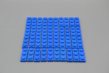 Mobile Preview: LEGO 40 x Basisplatte 1x3 blau blue basic plate 3623 362323