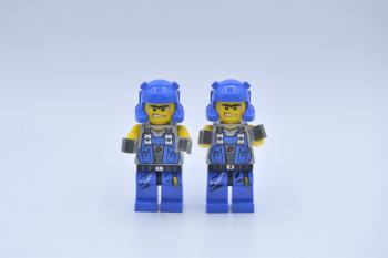 Mobile Preview: LEGO 2 x Figur Minifigur Power Miners Orange Scar 2 Gesichter pm011 8709 8958