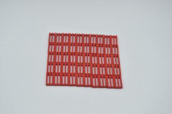 Preview: LEGO 50 x Gitterfliese rot Red Tile 1x2 Grille with Bottom Groove 2412b