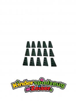 Preview: LEGO 15 x FlÃ¼gelplatte rechts dunkelgrÃ¼n Dark Green Wedge Plate 4x2 Right 41769