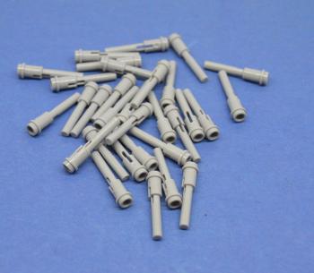 Mobile Preview: LEGO 30 x Technik Pin 1/2 mit Schaft neuhell grau newgrey gray technic 61184