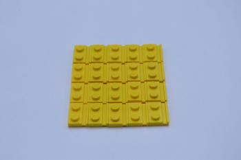 Preview: LEGO 20 x FÃ¼hrungsschiene Platte gelb Yellow Plate Modified 1x2 Door Rail 32028