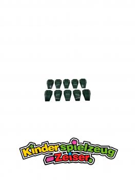 Preview: LEGO 10 x Keilstein Cockpit dunkelgrÃ¼n Dark Green Wedge 6x4 Triple Curved 43712