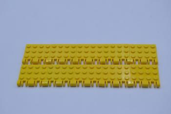 Preview: LEGO 10 x Scharnierplatte gelb Yellow Hinge Plate 3x4 Locking Dual Finger 44570