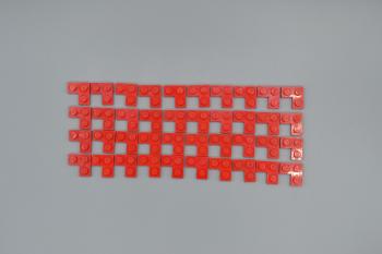 Mobile Preview: LEGO 40 x Eckplatte Winkel 2x2 flach rot red corner plate 2420 242021
