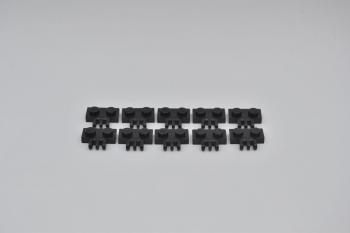 Preview: LEGO 10 x Scharnierelemente schwarz Dreifingerraster black 3 finger hinge 2452