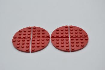 Preview: LEGO 8 x Rundplatte Viertelkreis rot Red Plate Round Corner 4x4 30565