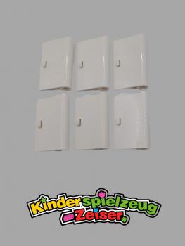 Preview: LEGO 6 x TÃ¼r TÃ¼rschanier links weiÃŸ White Door 1x3x4 Left Hinge Open 58381