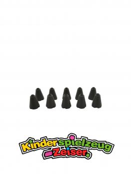 Preview: LEGO 10 x Kegel offen alt dunkelgrau Dark Gray Cone 2x2x2 Open Stud 3942c